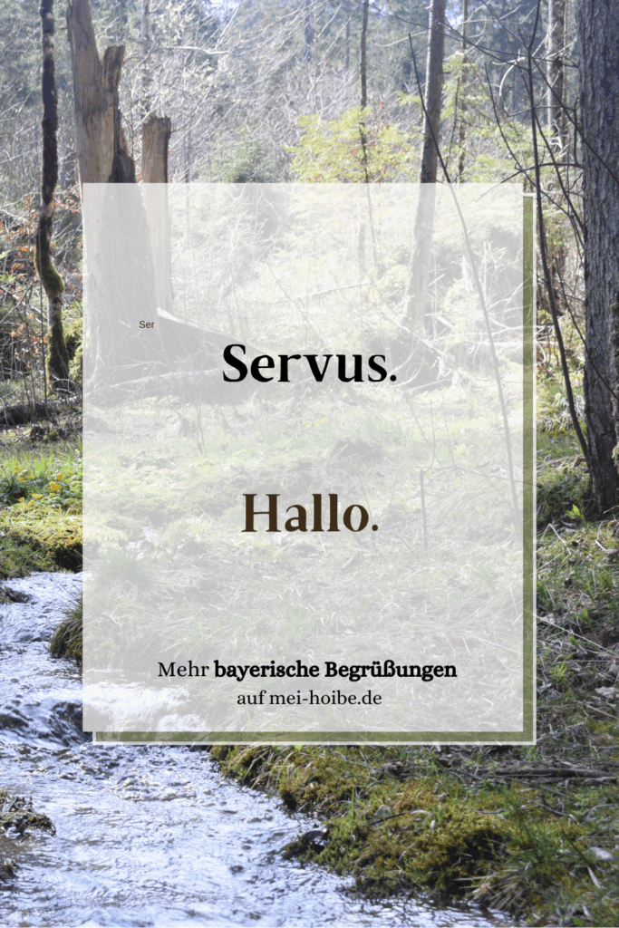 Erklärung Servus baierische Sprache