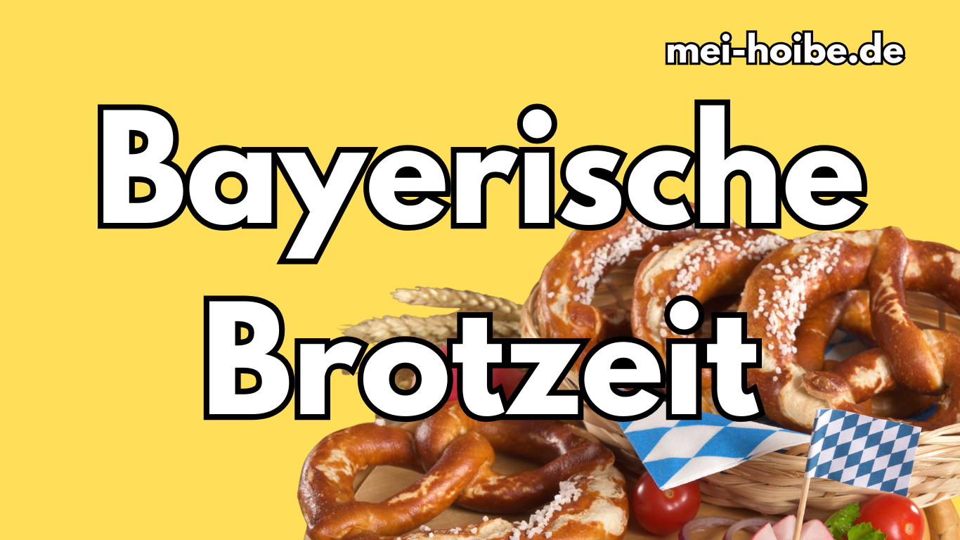 Bayerische Brotzeit mit Brezen, Radieschen und Käse